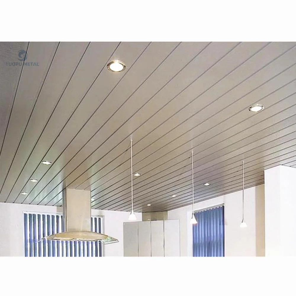 Factory Custom Building Materials Office Usage Metal Ceilings Aluminum Linear Ceiling Design