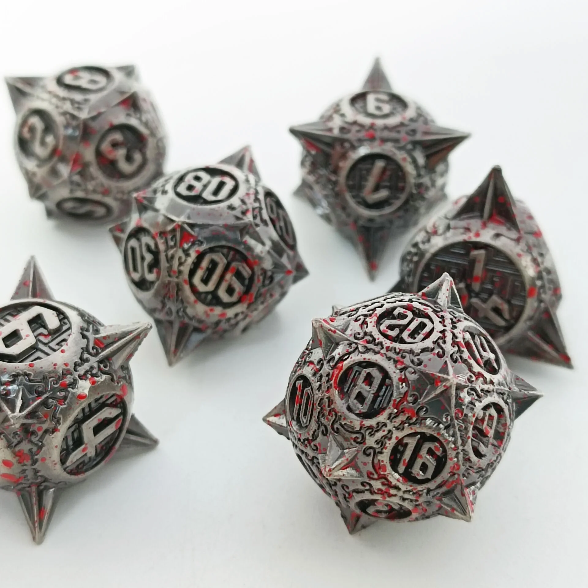 Bulk Custom Polyhedral Custom Logo 19mm Black Dice Maker Dungeons And