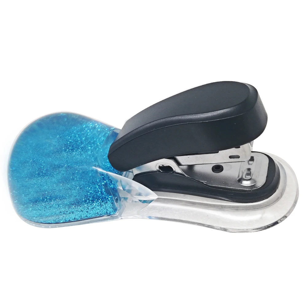 Пользовательский мини-ручной акриловый офисный степлер школьный пластиковый для книг в картонной коробке с водяным масляным поплавком уткой