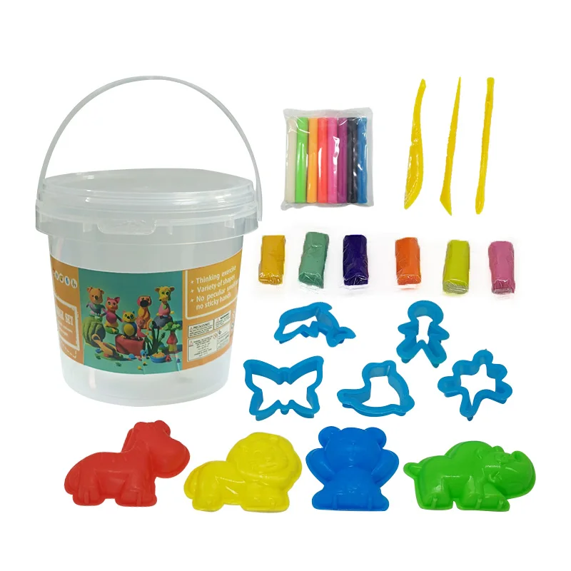 Оптовая продажа сухая глина мягкая ПЛАСТИЛИНОВАЯ игрушка для лепки детей цветная