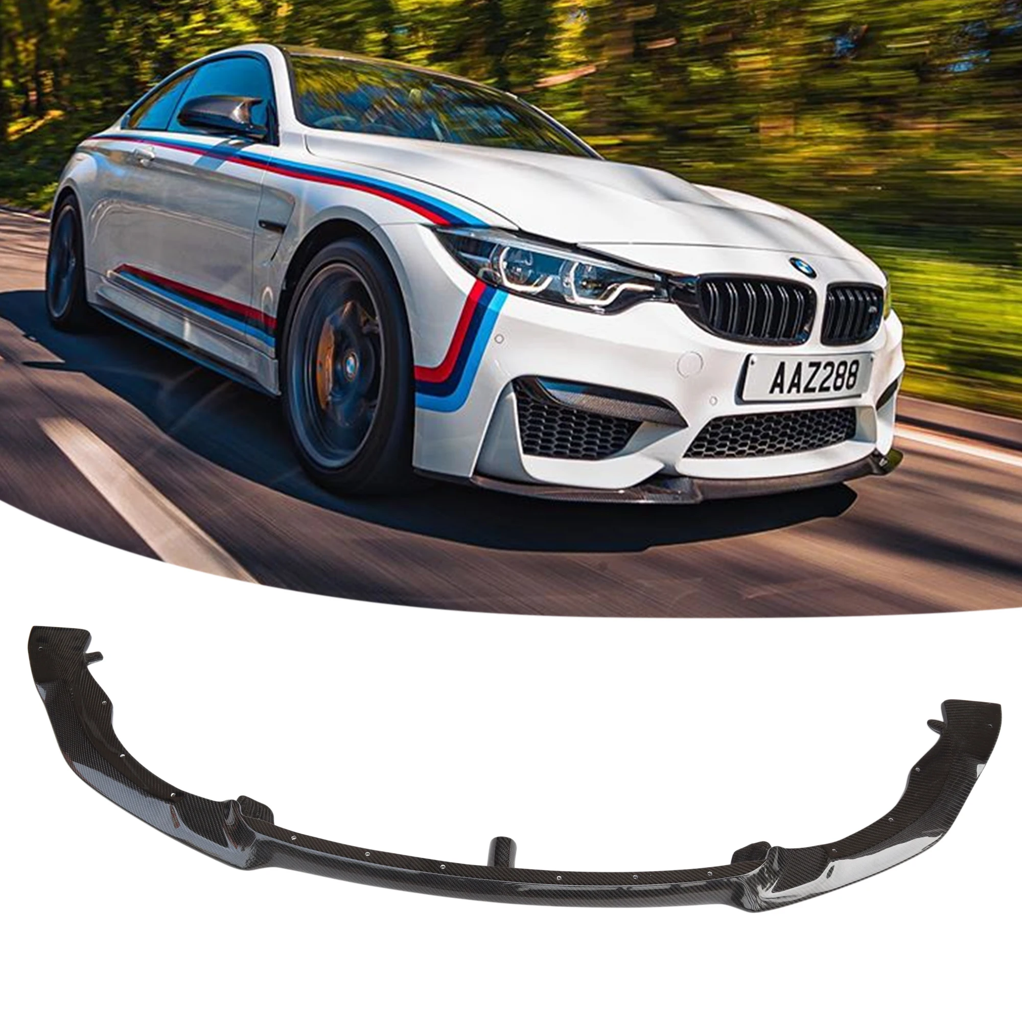 ドライカーボンファイバー CS フロントリップスポイラー F82 M4 F80 M3