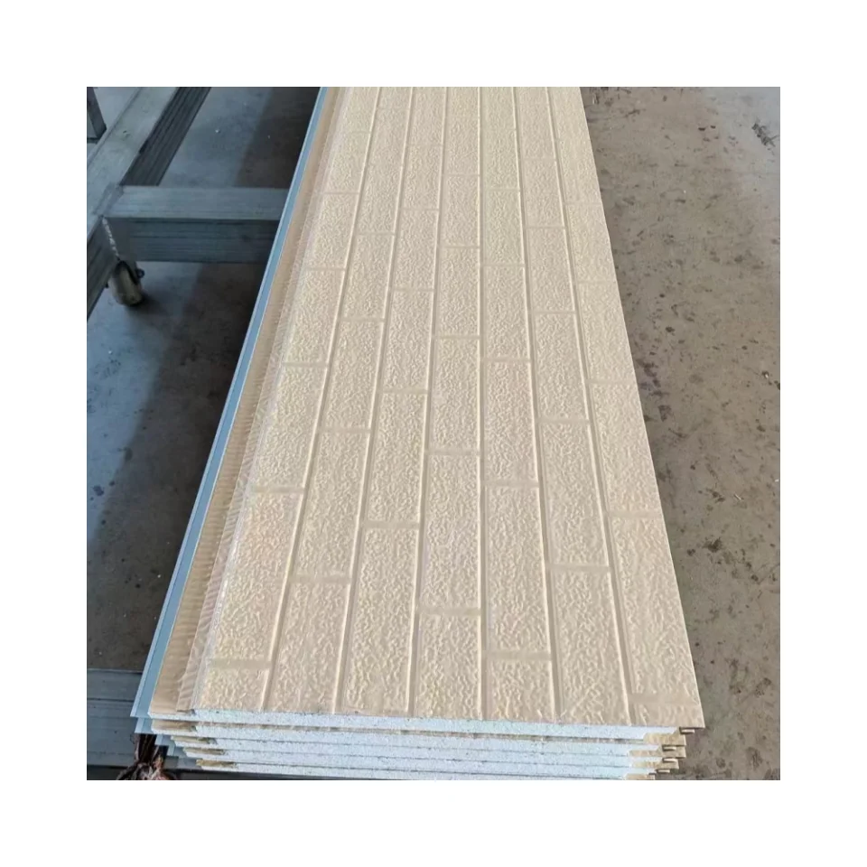 Fireproof B1 Light Weight Foam Wall Board EPS Sandwich Panels exterior wall insulation panel para sa malamig na silid/warehouse