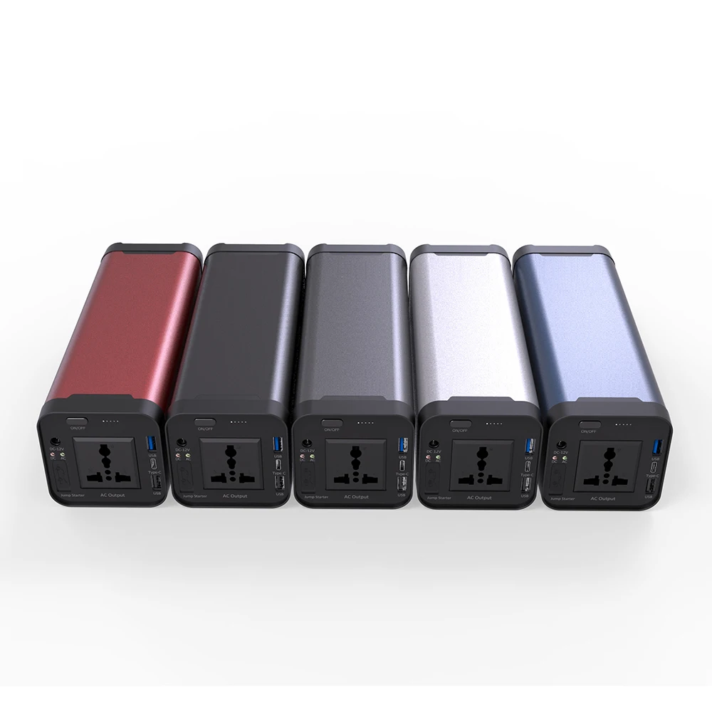 Power Bank Chargers with Universal Outlet AC Power Output DC12V Type C and Car Jump Starter for Home Backup/ Camping Outdoor Use