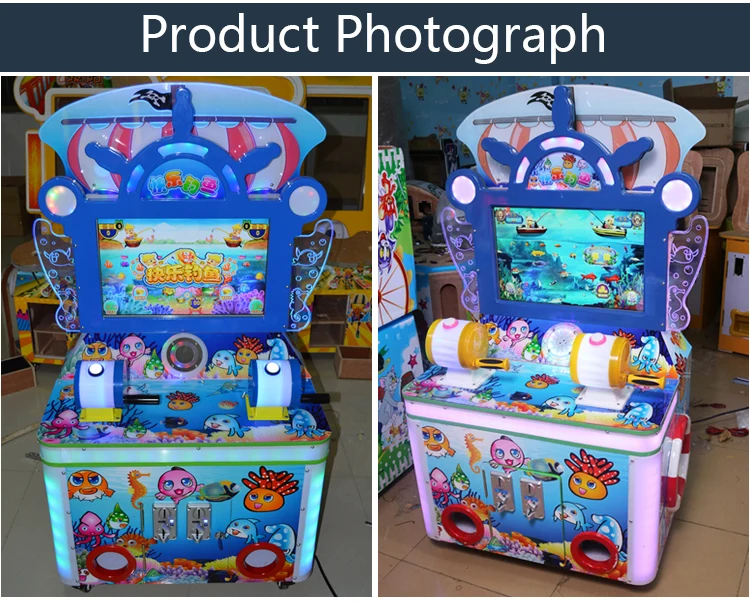 Kids Classic Fish Fishing Game Machine With Gashapon Coin