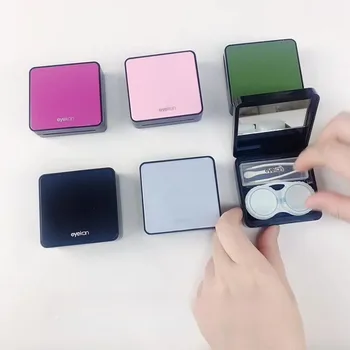 Contact Lens case Eyewear Eye Smart Ultrasonic Lenses Oem Lentilles De Couleur Double Sided Glasses Wear Transparent Kit