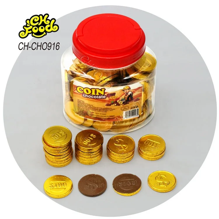 Halal Wholesale Hot Selling Golden Chocolate Coin Sweet Candy OEM Snack Food