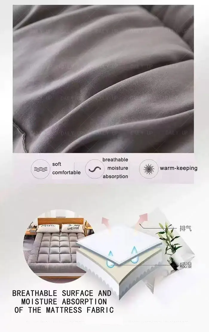 Thickened Foldable Mattress Adults King Size Mattress With Air Cotton Fiber Filling For Household Sleep Bedding Hotel