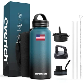 Factory Supply bpa free water bottle Insulated water bottle with straw double wall stainless steel sport water bottle