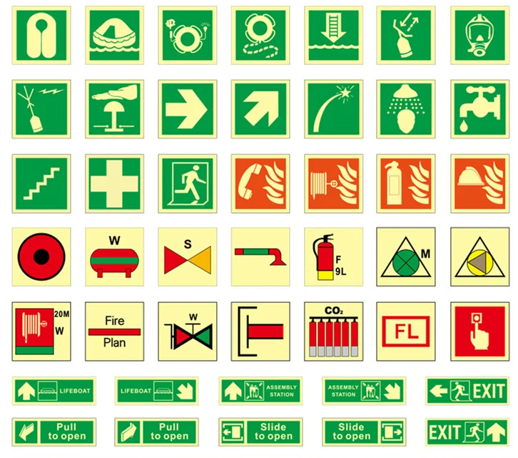 Imo Compliant Fluorescent Ship Label Luminous And Self-luminous Flame 