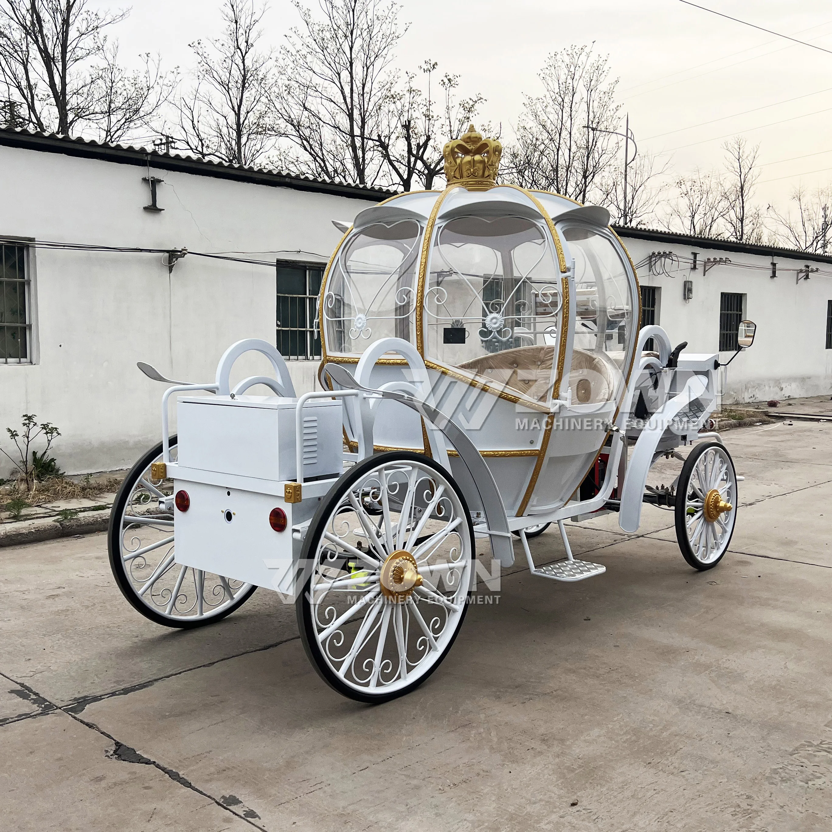 Cinderella Pumpkin Carriage - Elegant Horse-Drawn Wedding Carriage