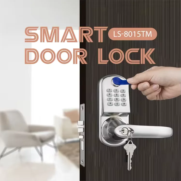 Locstar Digital Door Pin Lock Code Keypad Card Hotel Zinc Alloy Key Ansi Mortise Standard Door Lock