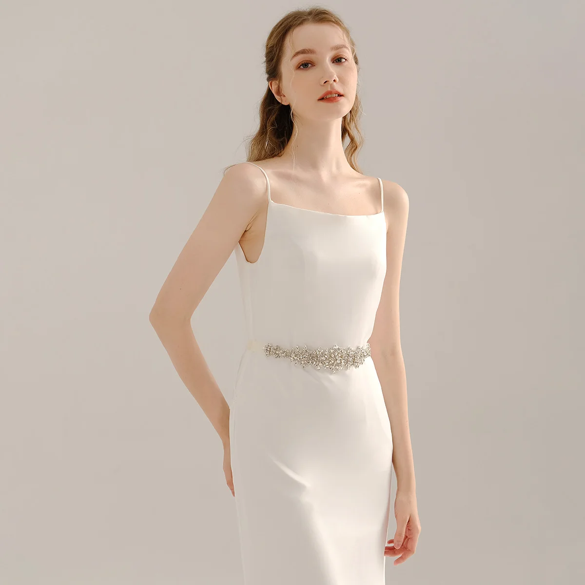 Elegant Bridal Belt Shiny Diamond Rhinestone Wedding Dress Waist Decoration  Rhinestone Belts for Bridal Prom Gown