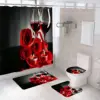 Vela de copa de vino de rosa roja