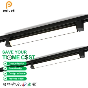 468mm*33mm 20W LED CCT Magnetic Track Lights Floodlight White/Black COB Ceiling 90° Rotatable Aluminum for Indoor Track Rail