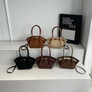 Textured PU Faux Suede Lightweight Women Crossbody Shoulder Bag Winter Trendy Solid Color Daily Commuting Phone Tote Bags