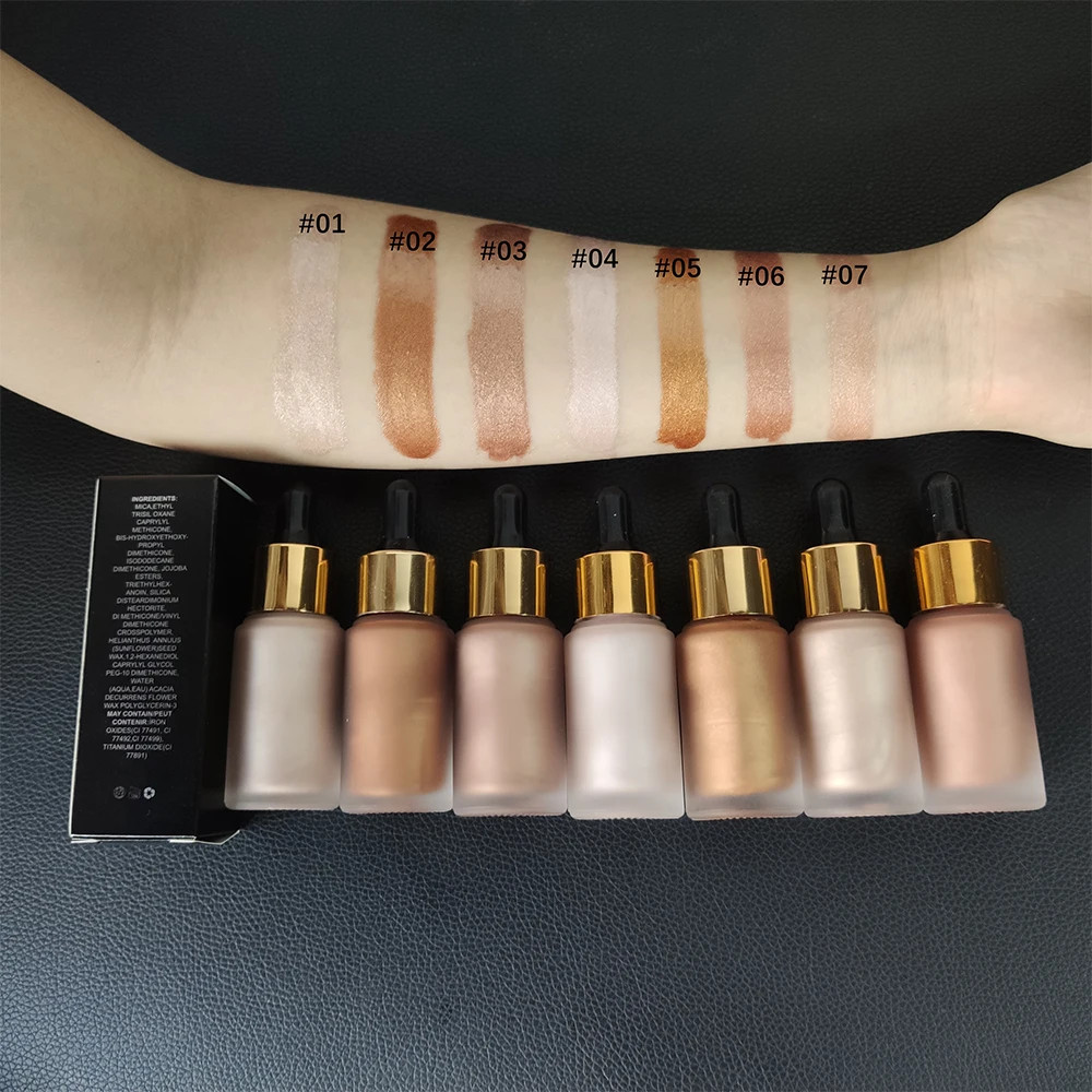 2020 жидкий хайлайтер без этикетки, макияж, частная этикетка