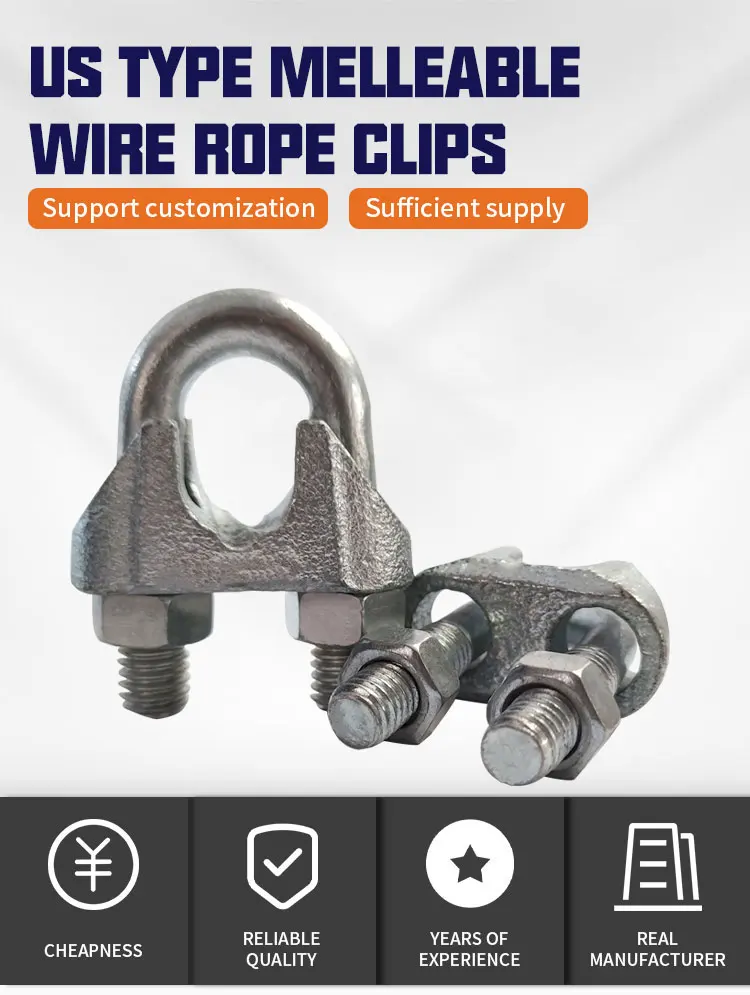 Hardware Rigging B Type Wire Rope Clamp - Buy Wire Rope Clamp,Type B ...