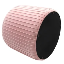 French pink Pouf Velvet Storage Ottoman Beauty Living Room Stool pink Velvet Round Pouf Ottoman