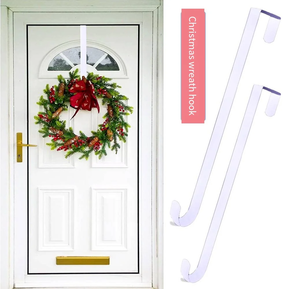 Christmas decoration solid color wreath novelty hooks behind the door novelty hooks Amazon home hot white novelty hooks supplier