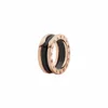 Two-ring rose gold black ceramic