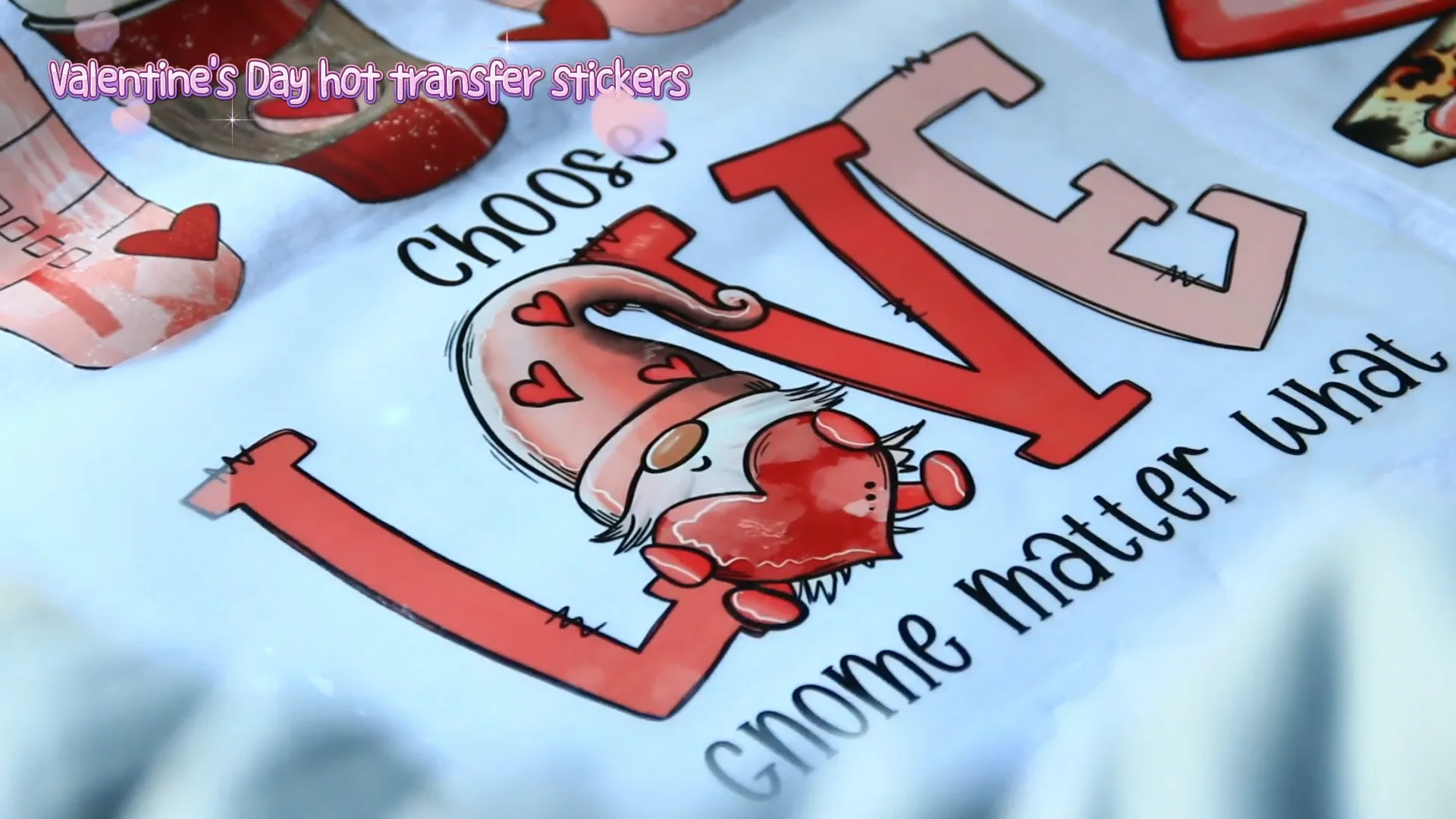 Western Valentine's Day Iron On Decals Diy Heat Transfer Vinyl Stickers