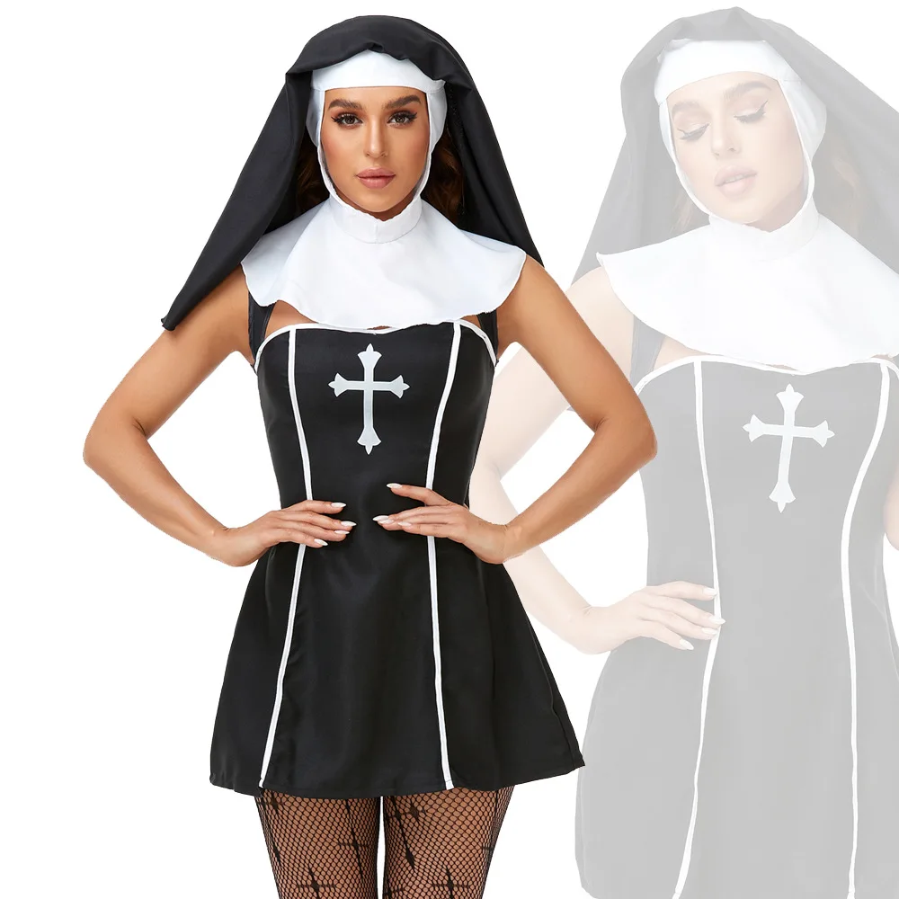 New Arrival Black Halloween Virgin Mary Costume Nun Costume Priest Cosplay  Costume - Buy Virgin Mary Costume,Nun Costume,Priest Cosplay Costume  Product on Alibaba.com