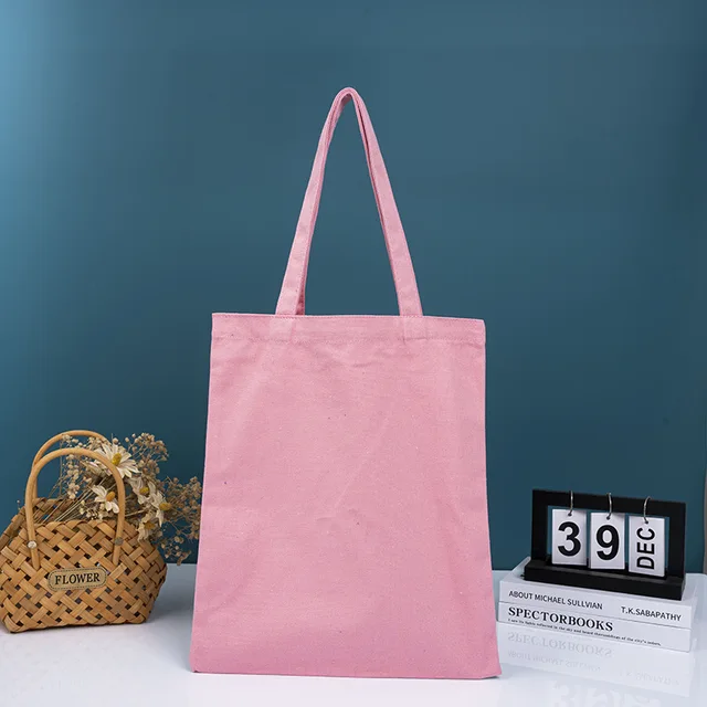 Custom Logo Reusable Canvas Cotton Shopping Bags Printed Customize Blank Canvas Tote Bag For Women Gift Bag With Logo