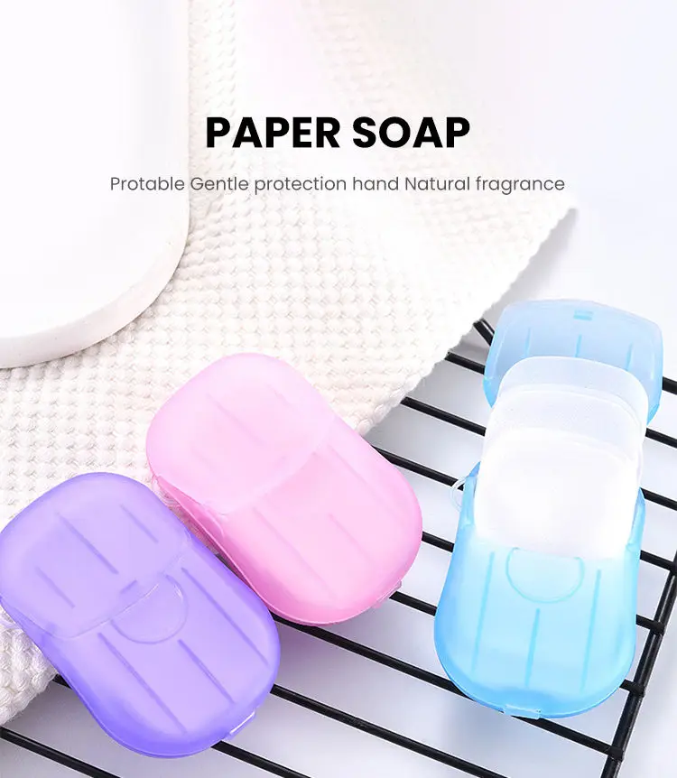 Hand Washing Leaf Soap Sheets Portable Disposable Dissolving Paper Soap