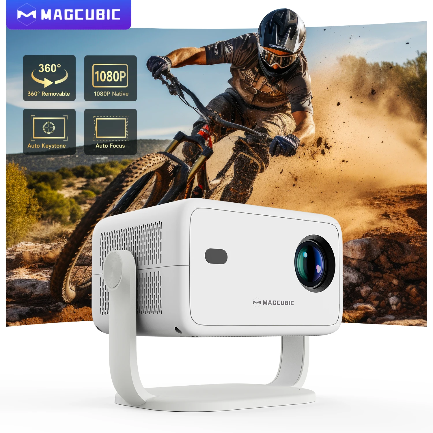 Magcubic L018 Portable Projector - 650 ANSI Lumens, 4K Support