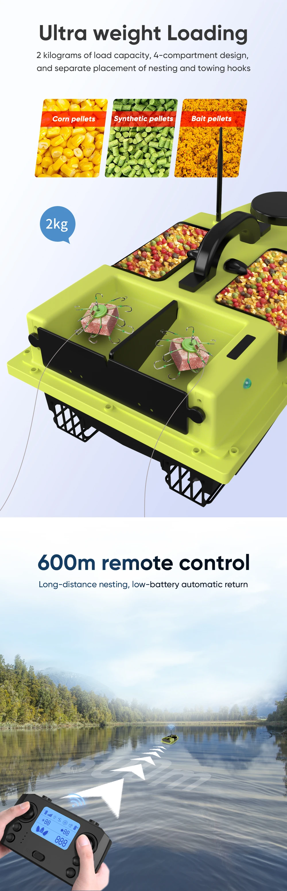 Eu Uk Stock D19 99 Gps Positions Rc Bait Boat For Carp Fishing With 4