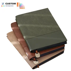 2026 Creative Business School Planner High-Value A5 Notebook Vertical Pattern Hardcover Soft Leather PP Paper Simple Design Logo