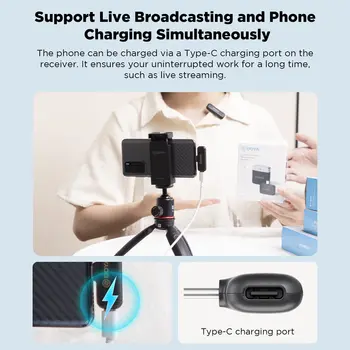 BOYA BY-WM3T2-U1 Wireless Microphone for iPhone iPad 2.4GHz  Mini Cordless MIC for Video Recording YouTube Streaming Interview detail image