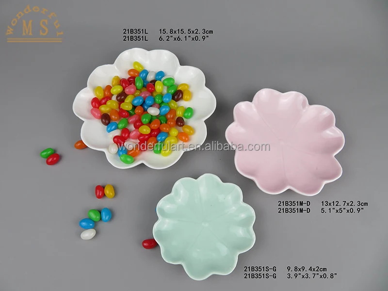 Decorative ceramic serving plate dolomite shaped plate snack dish candy dried fruit plate kitchen tableware serving tray