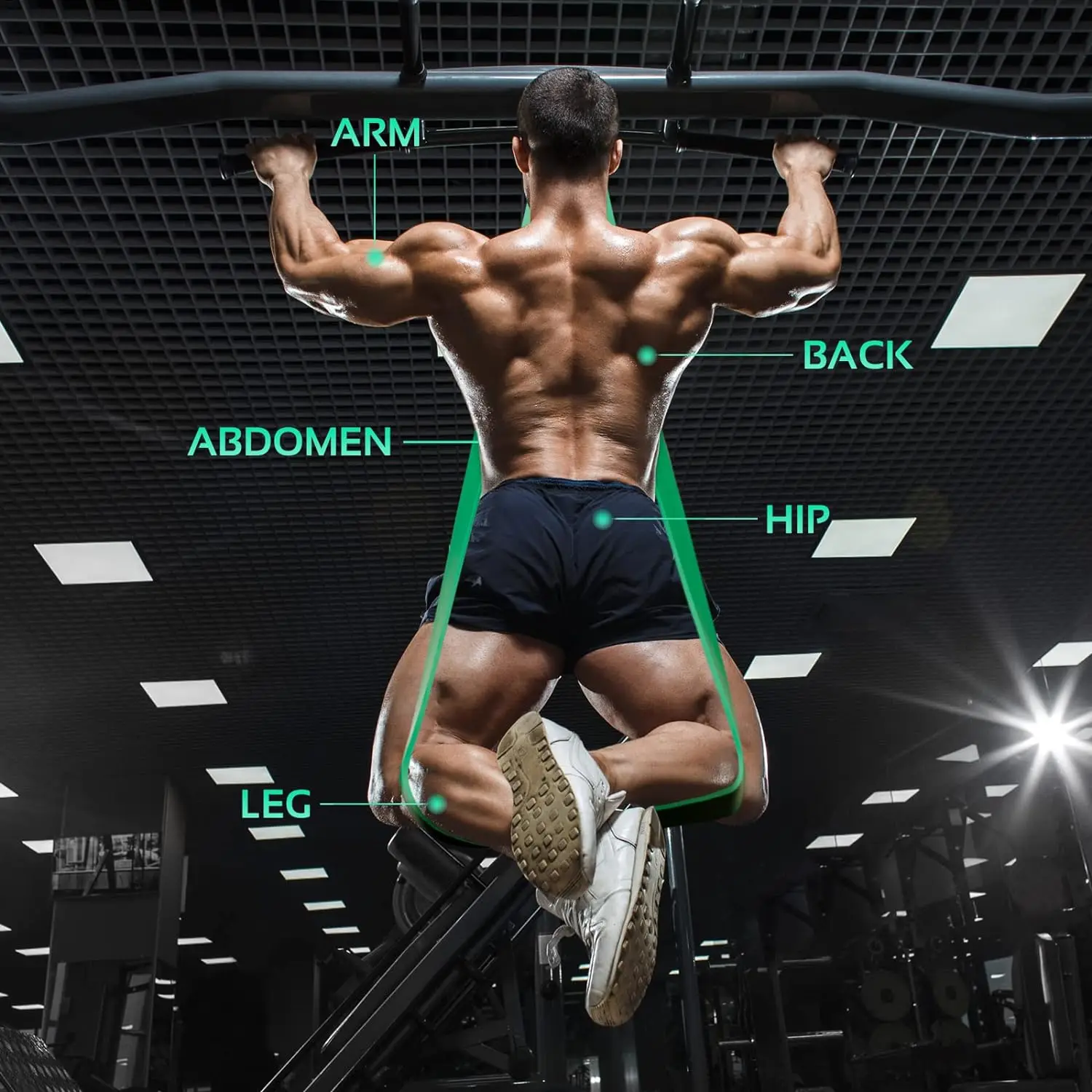 Natural Latex Strength Loop Resistance Gym Fitness Bands Red Elastic Home  Workout Equipment Training Yoga Exercise Power Band