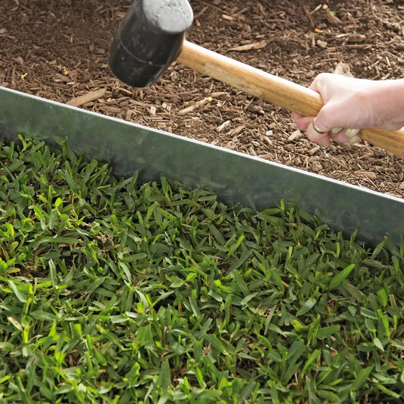 Customize Galvanized Steel Landscape Edging 40" X 8" Metal Garden Border Lawn Edging for Landscaping Tree Rings Yard & Pathway