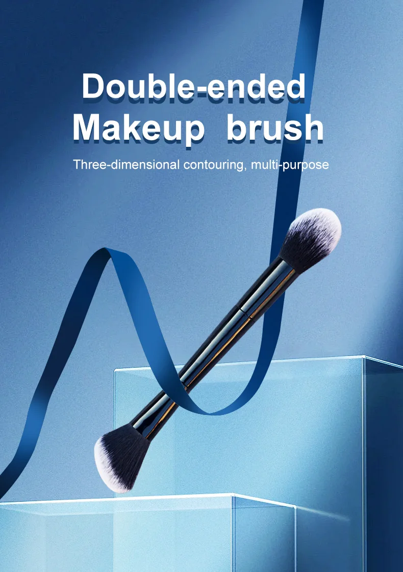 Single Doubleheaded Highgloss Repair Brush Portable Loose Powder Soft