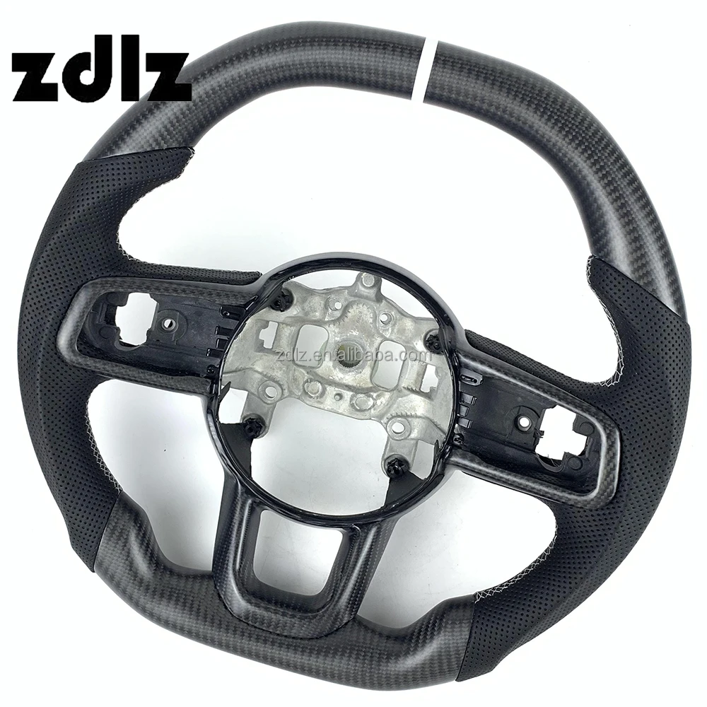 For JEEP Wrangler JL Gladiator 2018 2019 2020 2021 2022 2023 Car Steering Wheel Custom Matte Carbon Fiber Steering Wheel