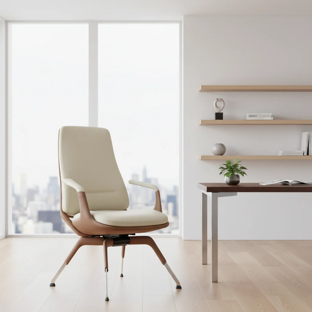 Durable Frame PVC Leather Modern Ergonomic Executive Computer Chair with Adjustable Height 3