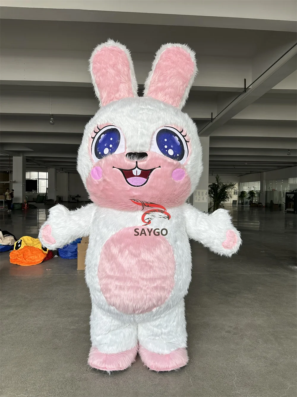 Wholesale Custom Inflatable Rabbit Costume Carnival Cartoon Character Cute Inflatable Mascot Costume for Activity