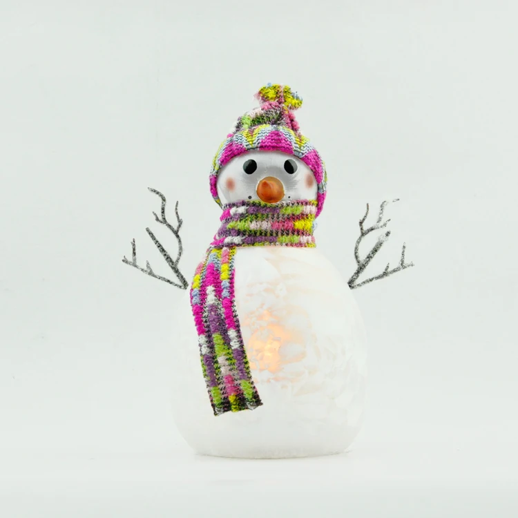 2023 Custom Festival Presents Glass Blown Christmas Snowman Ornament For Home Decoration