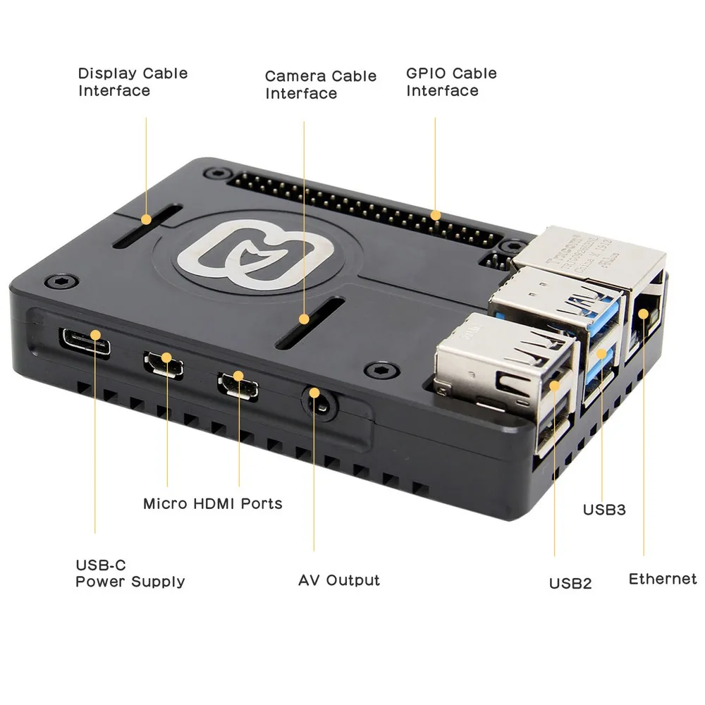Per Raspberry Pi 4 Shell in metallo di 4 generazione + scatola in lega di alluminio 4b Accessori per guscio del dissipatore di calore Per Raspberry Pi 4 Shell in metallo di 4 generazione + scatola in lega di alluminio 4b Accessori per guscio del dissipatore di calore