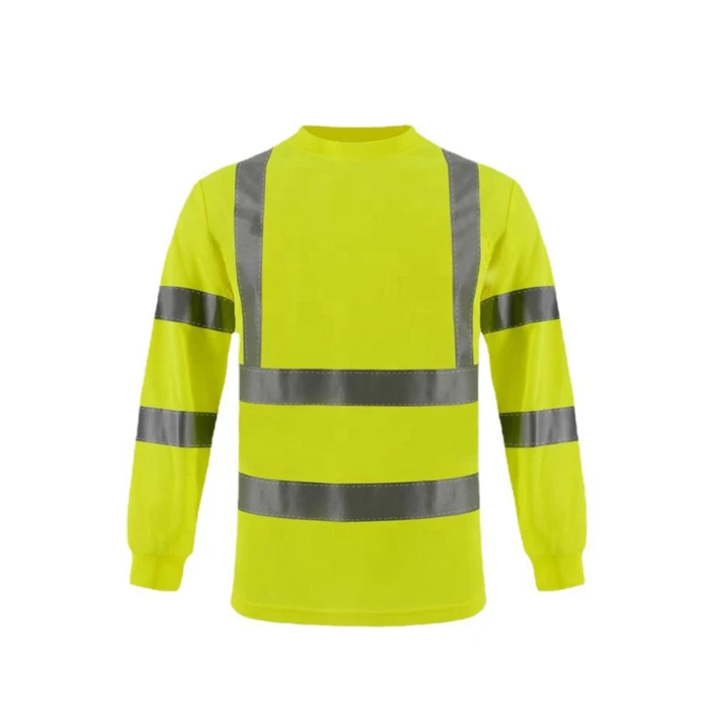 Ansi Class 3 Safety Shirt Work Wear Fluorescent Yellow Construction ...