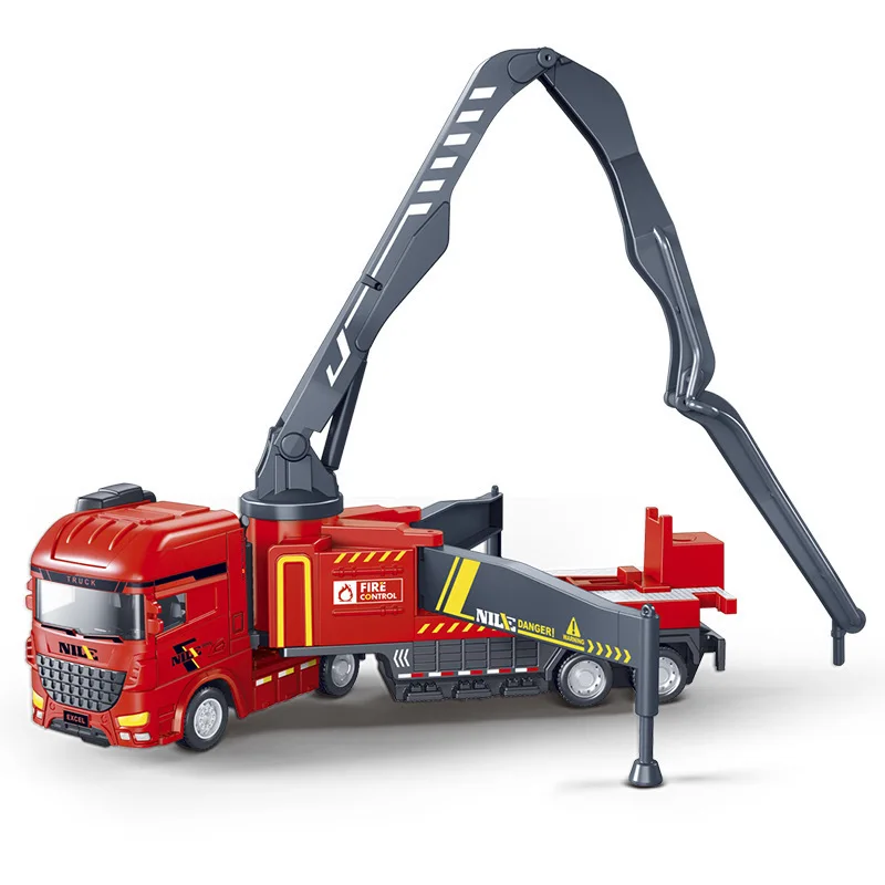 2024 High Quality Inertial Model Rescue Car Toy Fire Truck Simulation 360 Degree Chassis Rotate Friction Fire Engine Toys