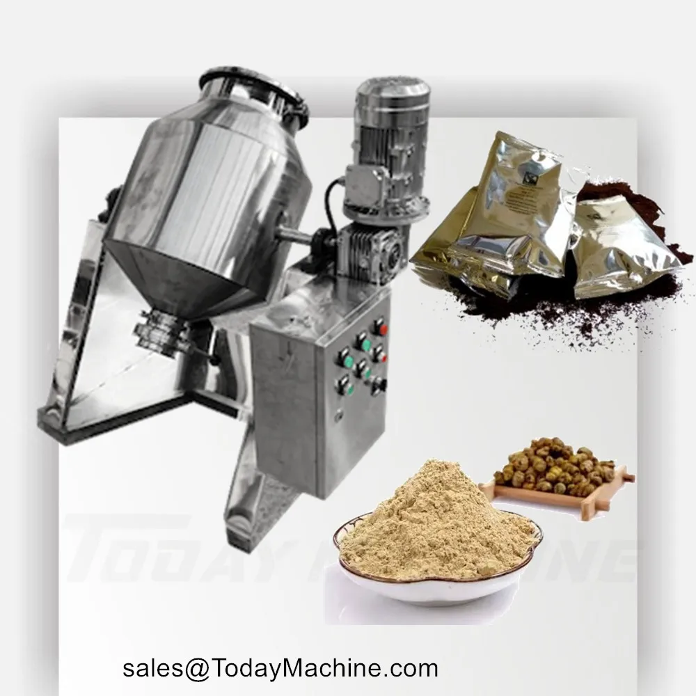 Lab Scale  Per Batch Powder Tumbling Mixer Rotating Drum Mixer