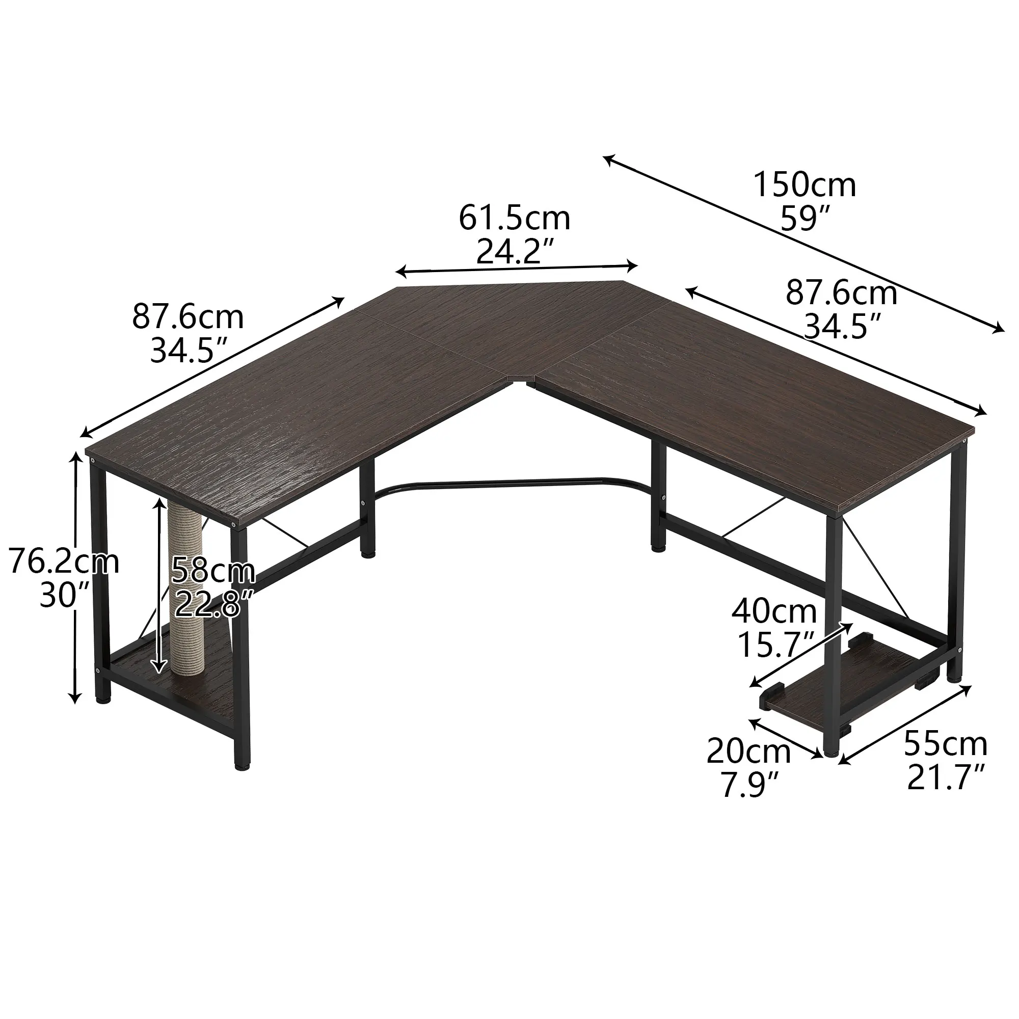 Wholesale L Shaped Desk Study Table Workstation Free Stand Wooden