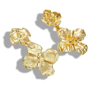 Wholesale Flower Earrings Fancy Jewellery for Ladies Designer Inspired Jewelry Sets Fashion Stud Drop Earrings Joias De Luxo