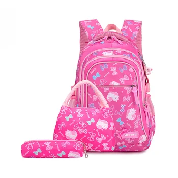 High Quality Kids Backpack And Lunch Box Sets 3 In 1 Fashion Cute Girls School Backpack Bag Set For Elementary And High School