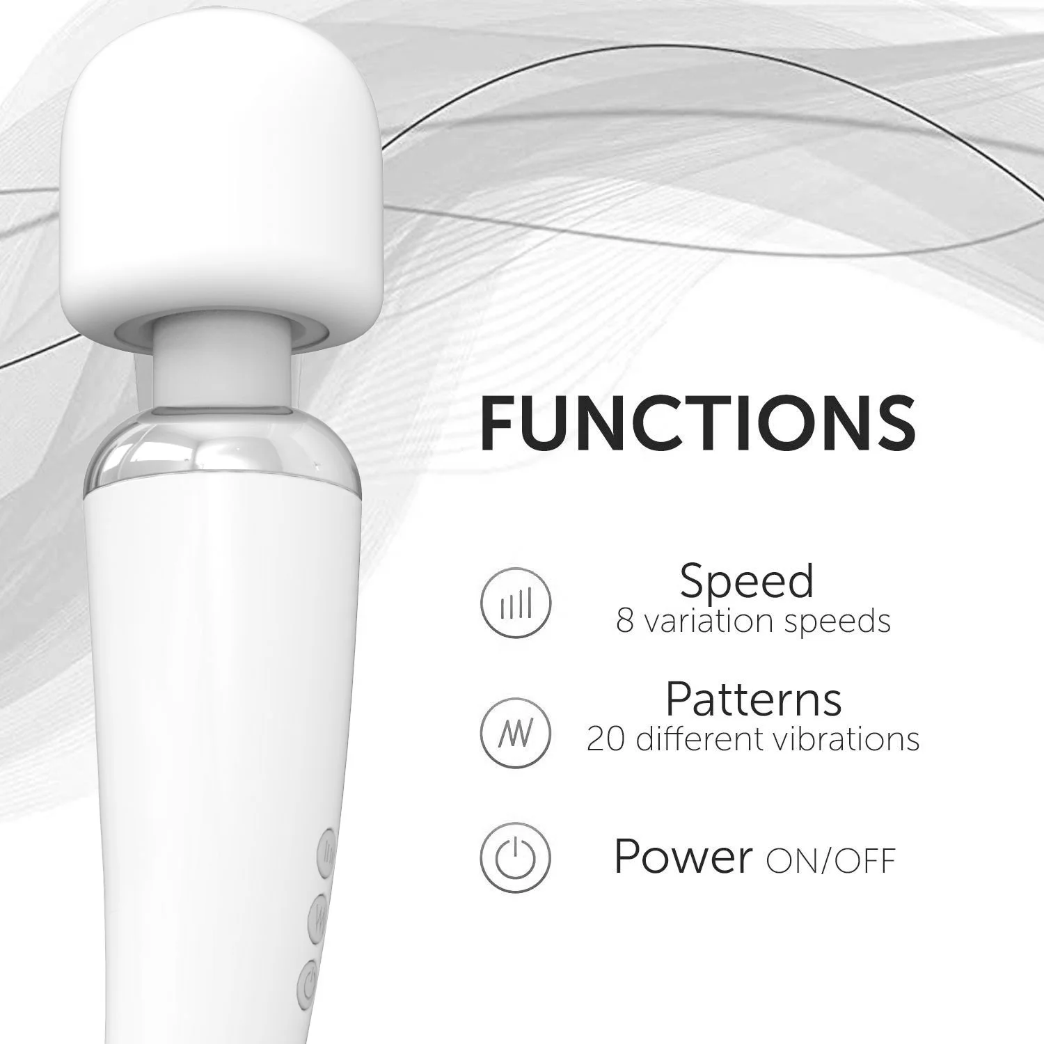 Elegance Curve Powerful Vibrating Novelties Massage Wand for Body Massage