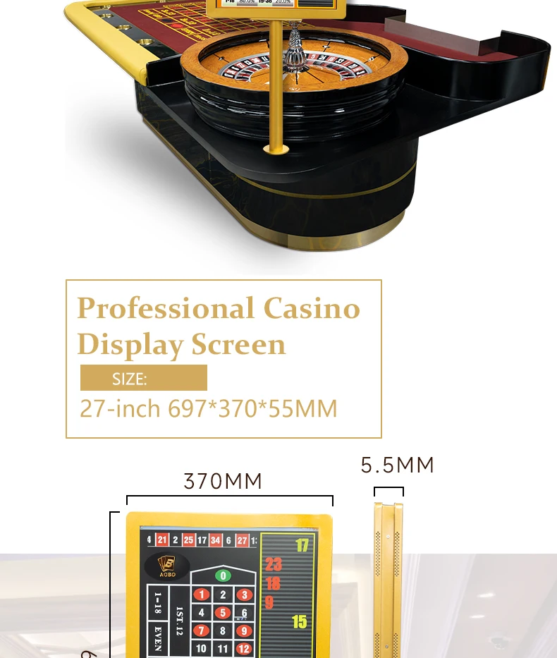 Custom Roulette Sign 27 Inch Custom Double-Sided Host Casino - Roulette Screen