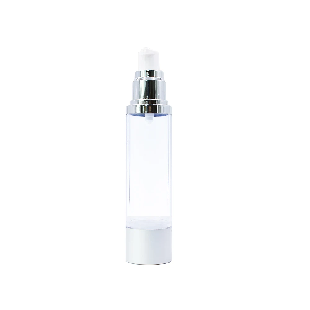 Lux Cosmetic Packaging 15ml 30ml 50ml 80ml Frosted Transparent Plastic Cosmetic  Airless Spray Bottle